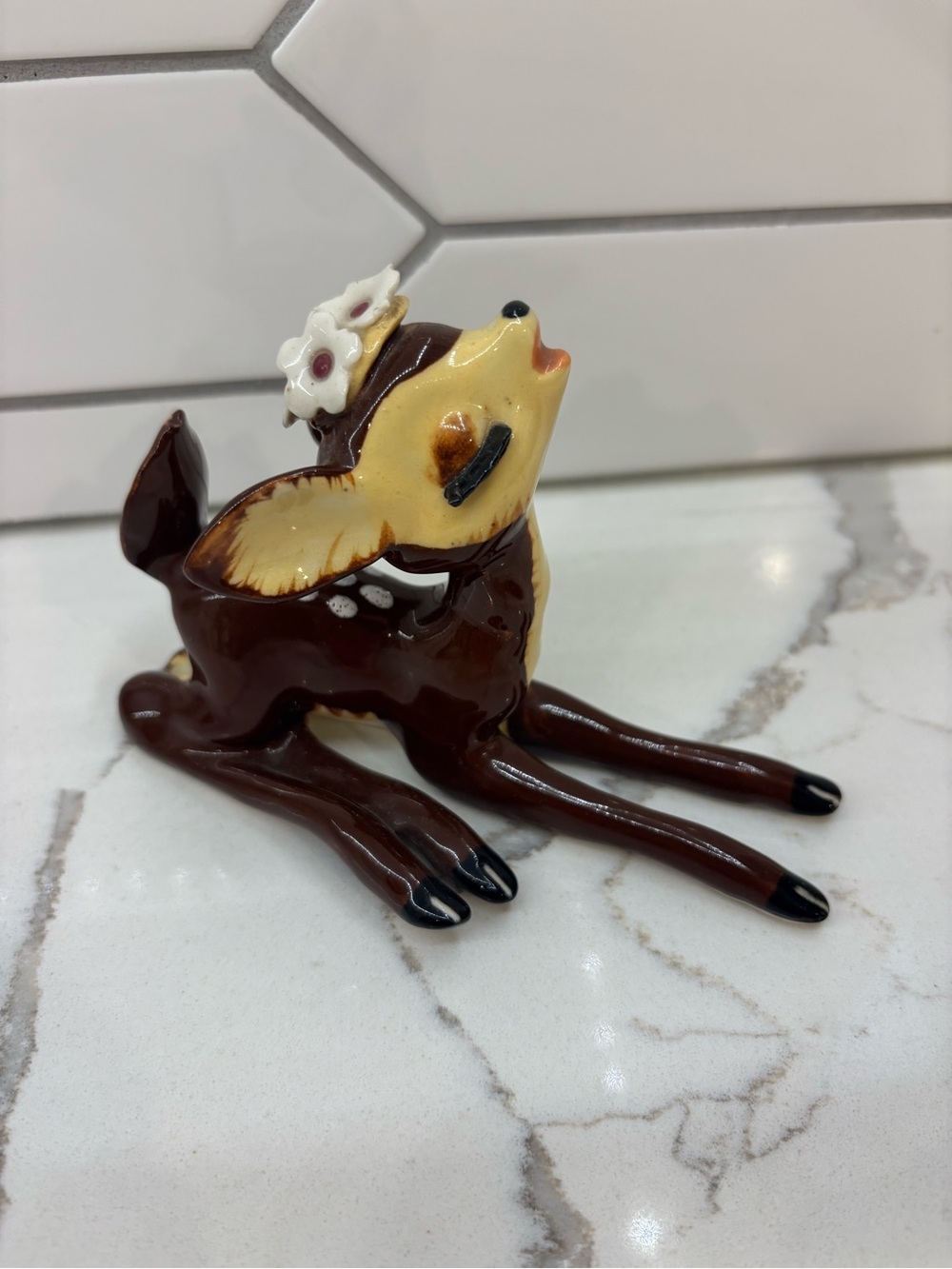 Vintage kitschy Napco ceramic deer fawn